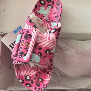 Pink Leopard Print Sandals